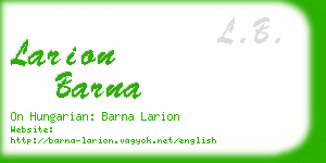 larion barna business card